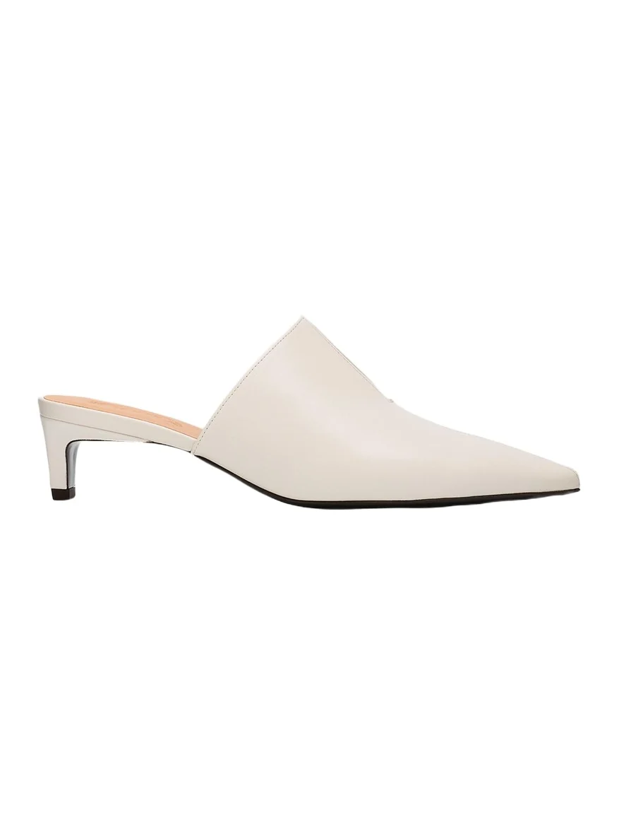 Tod's 40mm Nappa Leather Kitten-Heel Mules