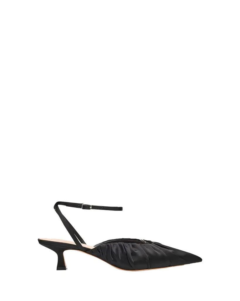 Loeffler Randall 50mm Rio Satin Kitten-Heel Pumps | Image 1 Loeffler Randall 50mm Rio Satin Kitten-Heel Pumps | Image 1