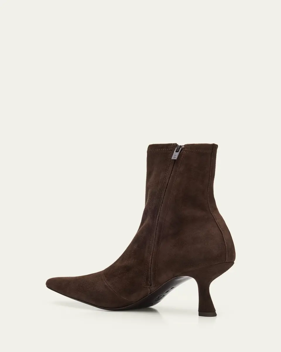 Loeffler Randall 70mm Thandy Suede Curved-Heel Booties | Thumbnail 4