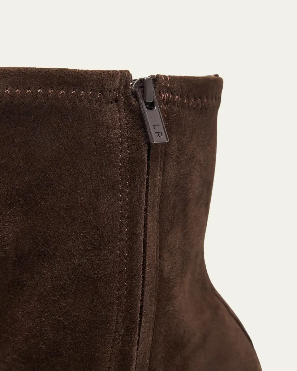 Loeffler Randall 70mm Thandy Suede Curved-Heel Booties | Thumbnail 5
