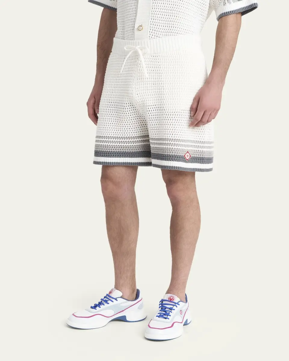 Casablanca Men's Drawstring Crochet Shorts | Thumbnail 4 Casablanca Men's Drawstring Crochet Shorts | Thumbnail 4