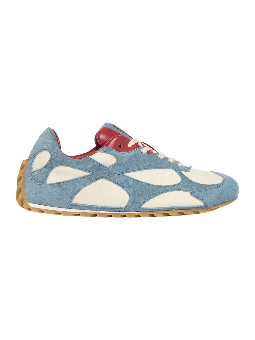 Bottega Veneta Orbit Lite Lace-Up Suede and Nylon Sneakers