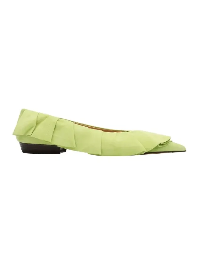 Suede Ruffle Ballerina Flats Suede Ruffle Ballerina Flats