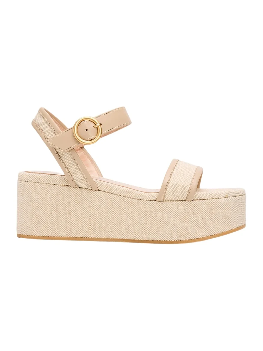 70mm Platform Linen Sandals 70mm Platform Linen Sandals