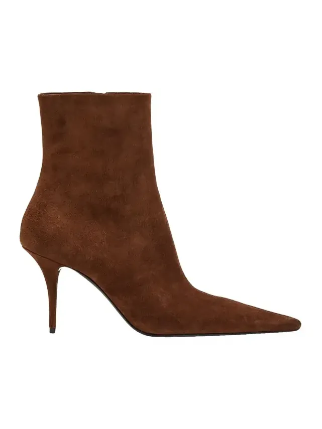 90mm Ashley Suede Ankle Booties
