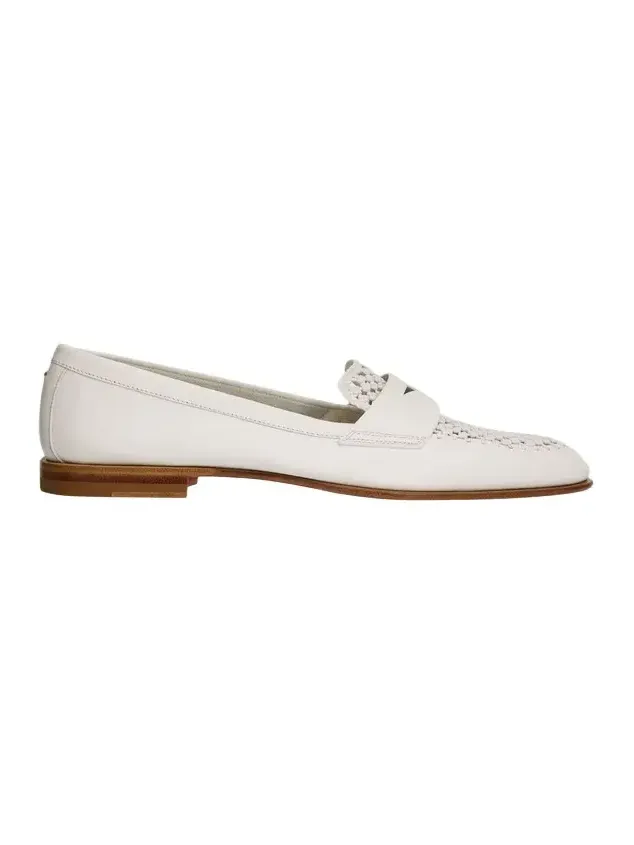 Luce Woven Leather Penny Loafers