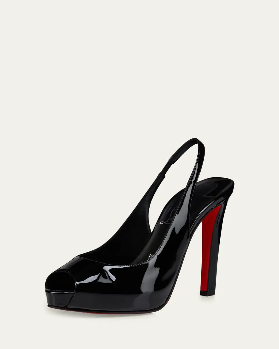 Christian Louboutin 120mm Lady Fanny Patent Leather Peep-Toe Pumps | Thumbnail 4 Christian Louboutin 120mm Lady Fanny Patent Leather Peep-Toe Pumps | Thumbnail 4