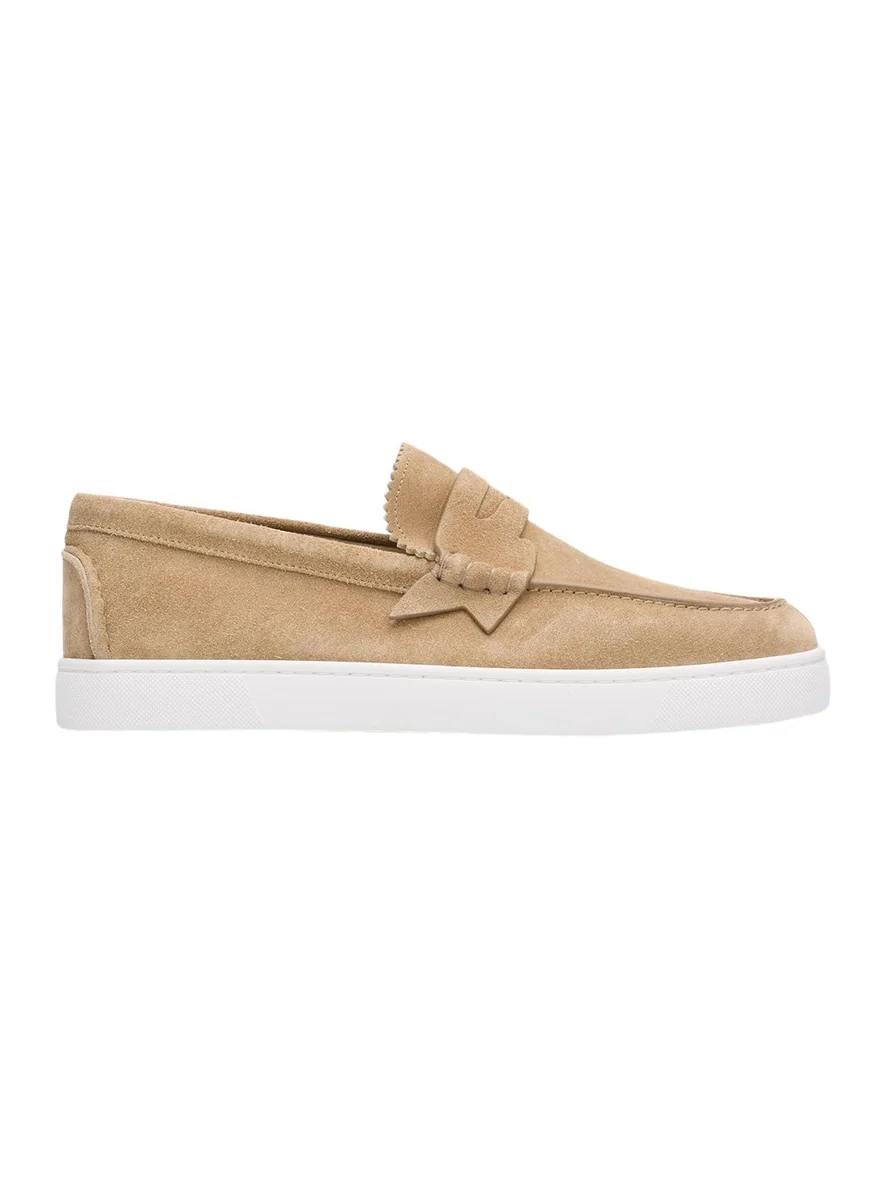 Christian Louboutin Men's The Harold I Flat Leather Red-Sole Boat Shoes