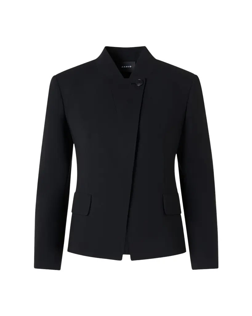 Akris Kay Wool Double-Face Short Jacket | Image 1 Akris Kay Wool Double-Face Short Jacket | Image 1