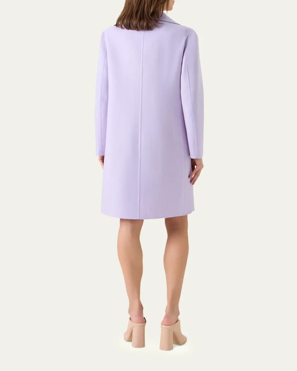Akris Bera Cashmere-Silk Knee-Length Coat | Thumbnail 3