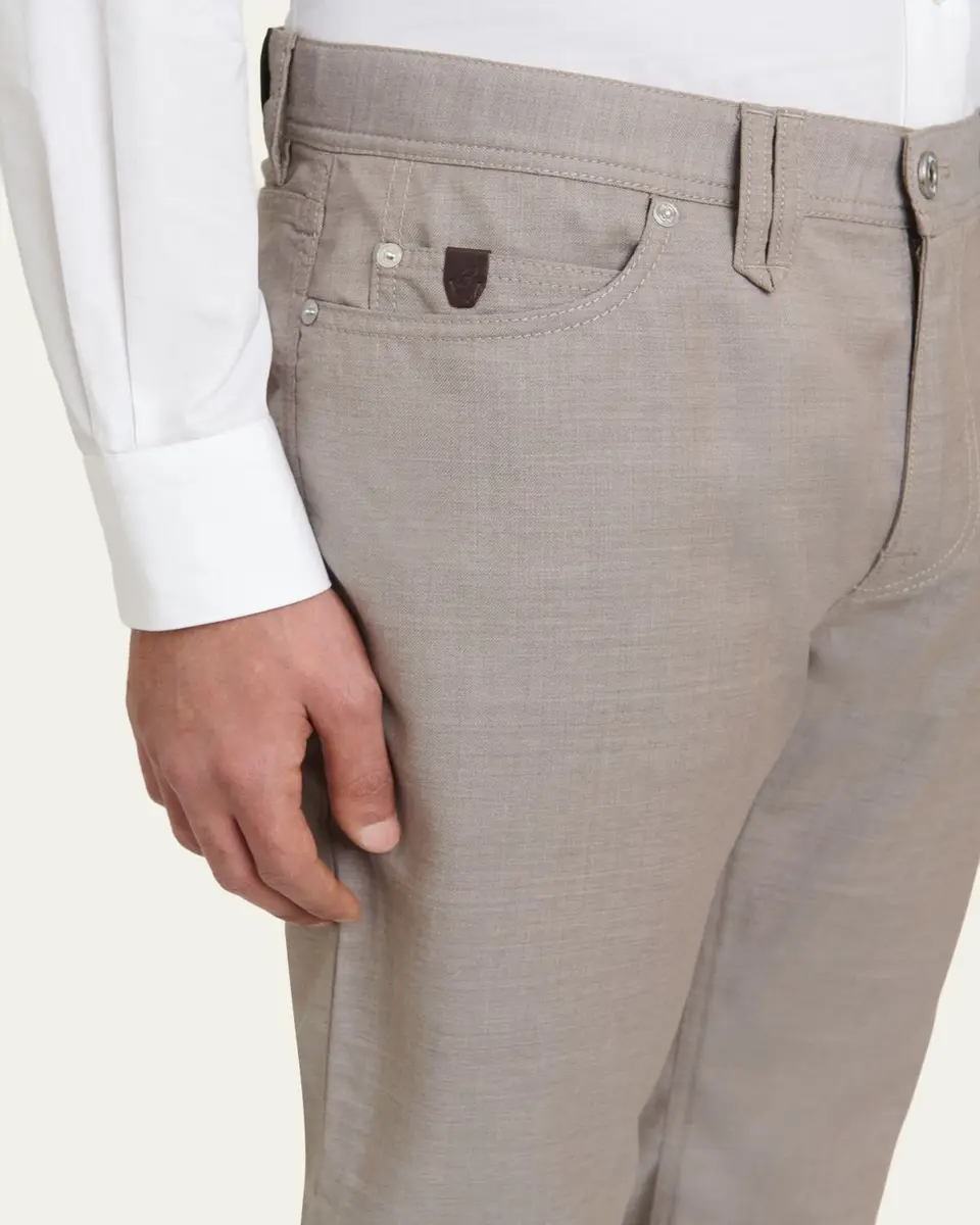Brioni Men's Wool Slim-Fit Jeans | Thumbnail 5 Brioni Men's Wool Slim-Fit Jeans | Thumbnail 5