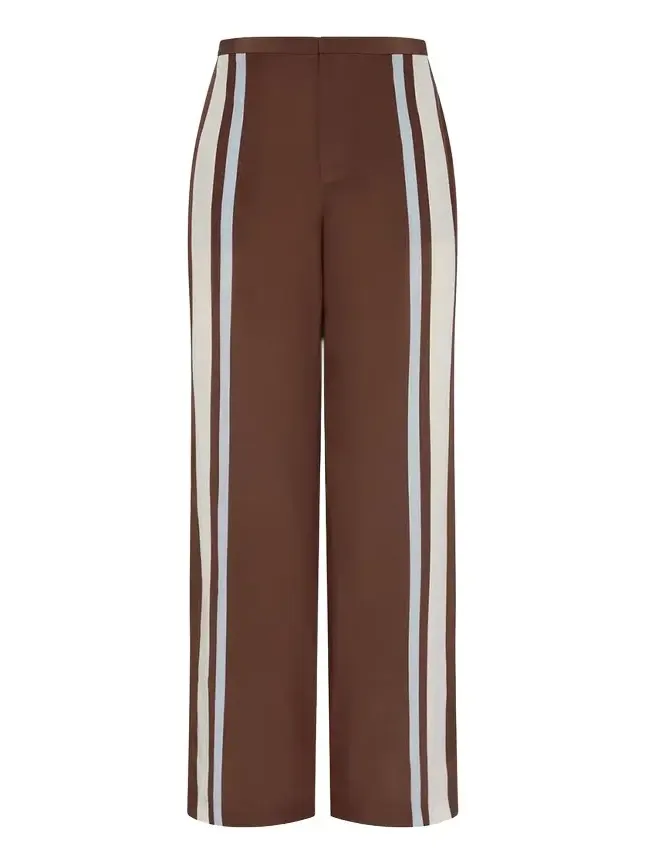 Marais Striped Silk Crepe Trousers Marais Striped Silk Crepe Trousers