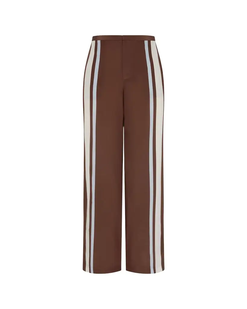 SIR. Marais Striped Silk Crepe Trousers | Image 1 SIR. Marais Striped Silk Crepe Trousers | Image 1
