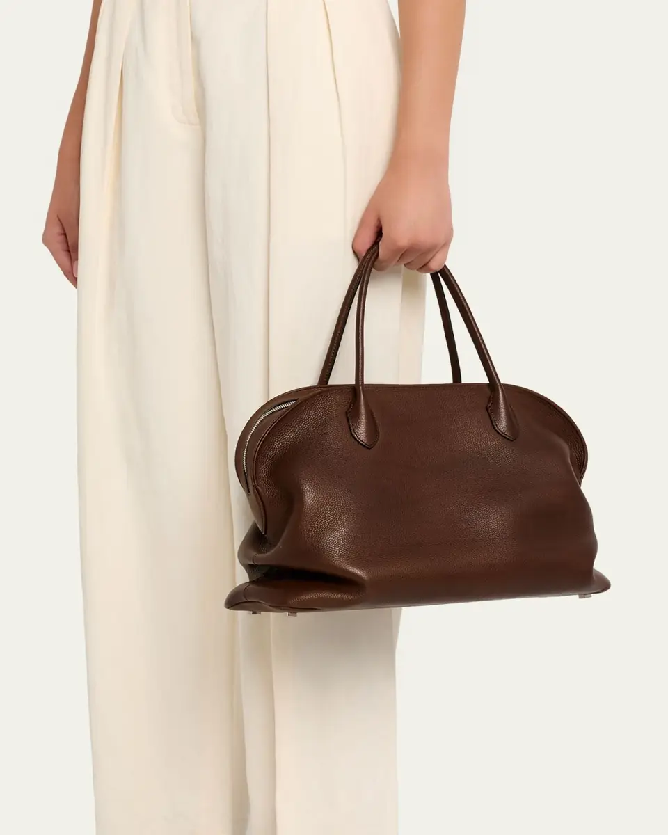 The Row Agnes 15 Curved Leather Top-Handle Bag | Thumbnail 2