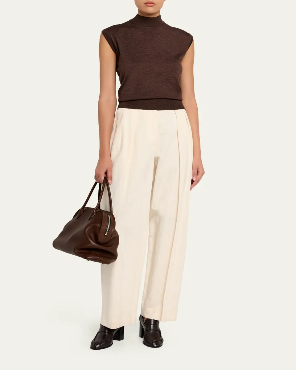 The Row Agnes 15 Curved Leather Top-Handle Bag | Thumbnail 5