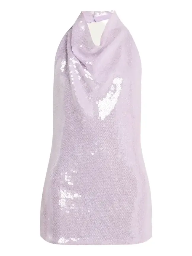 Avenya Sequined Halter Mini Dress Avenya Sequined Halter Mini Dress