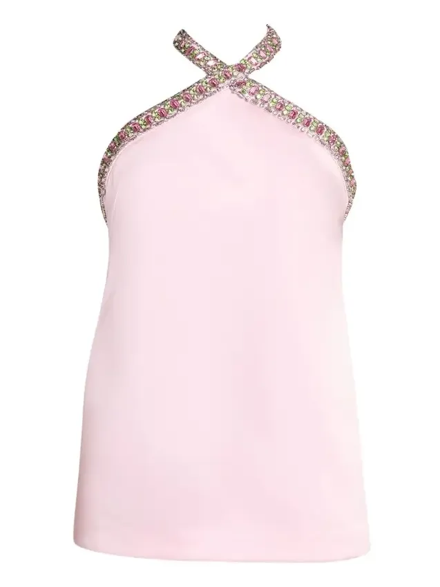 Sabry Jeweled Halter Mini Dress Sabry Jeweled Halter Mini Dress