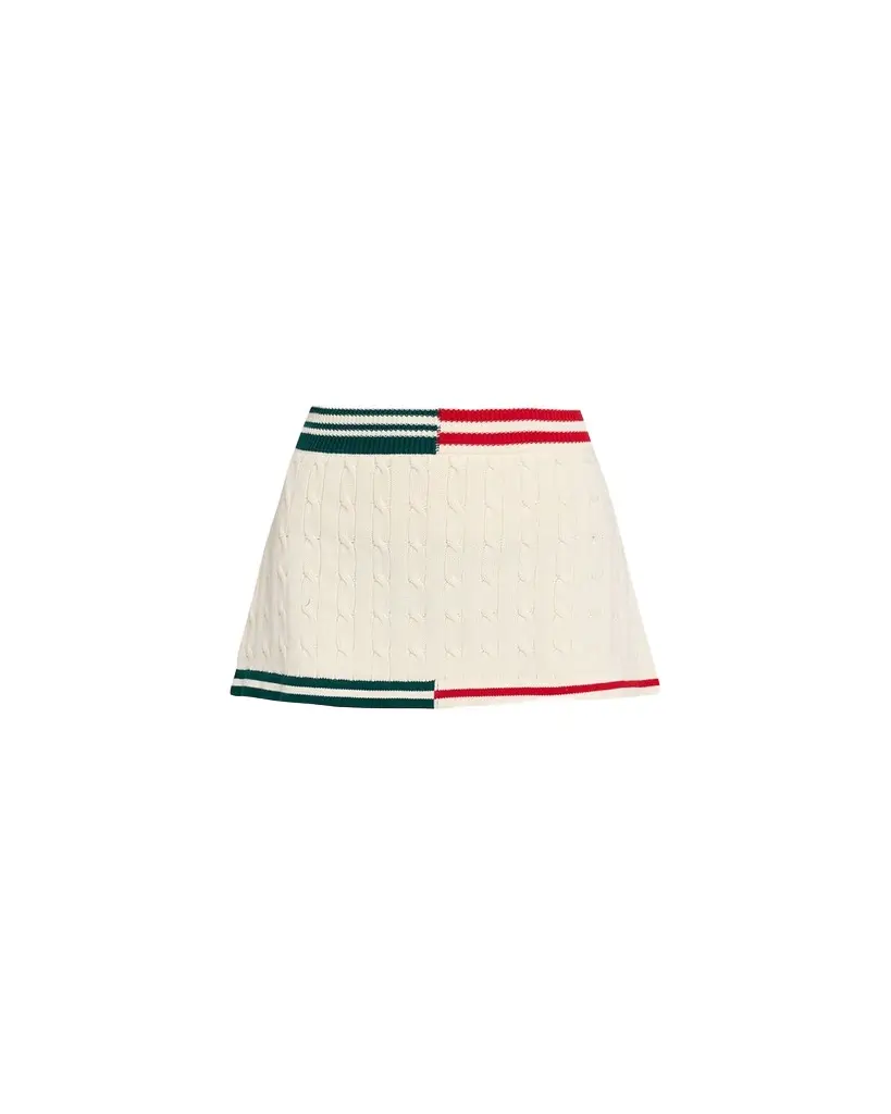SEROYA Pearson Cable-Knit Mini Skirt | Image 1 SEROYA Pearson Cable-Knit Mini Skirt | Image 1