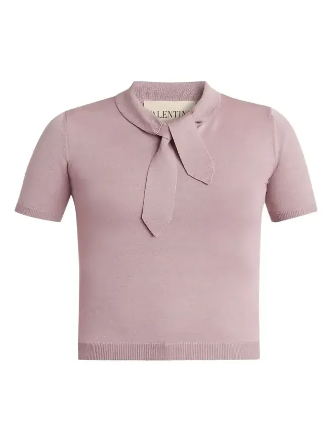 Tieneck Knit Top
