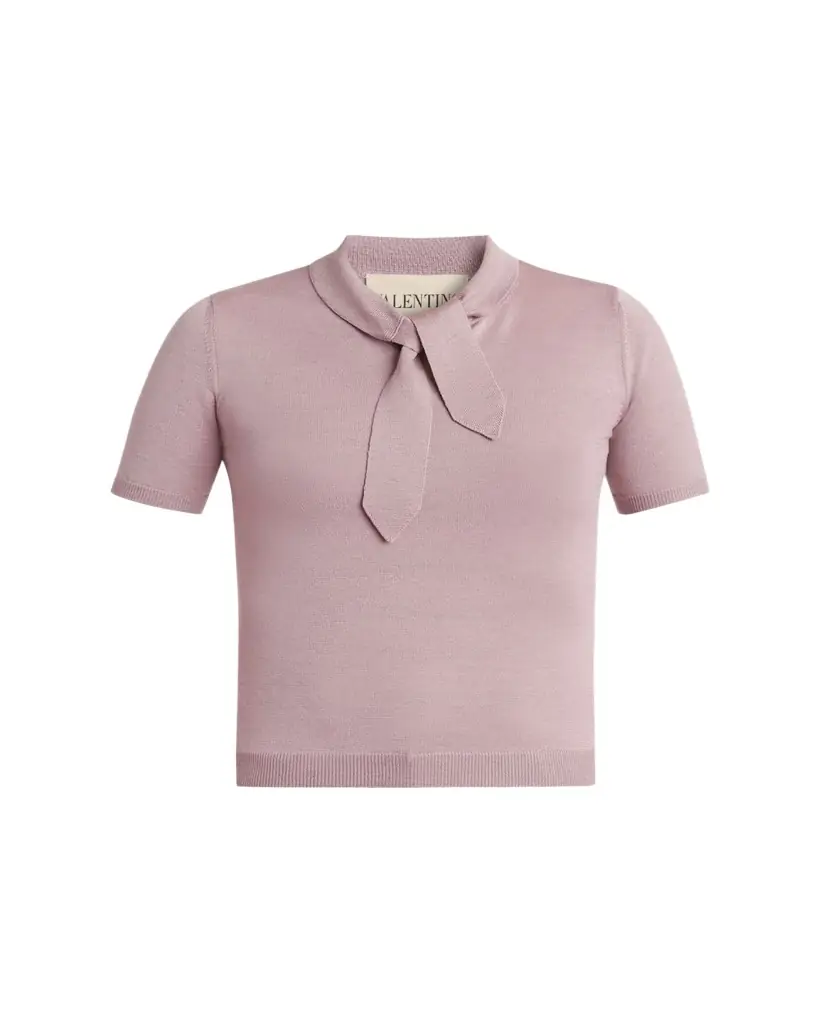 Valentino Garavani Tieneck Knit Top | Image 1 Valentino Garavani Tieneck Knit Top | Image 1