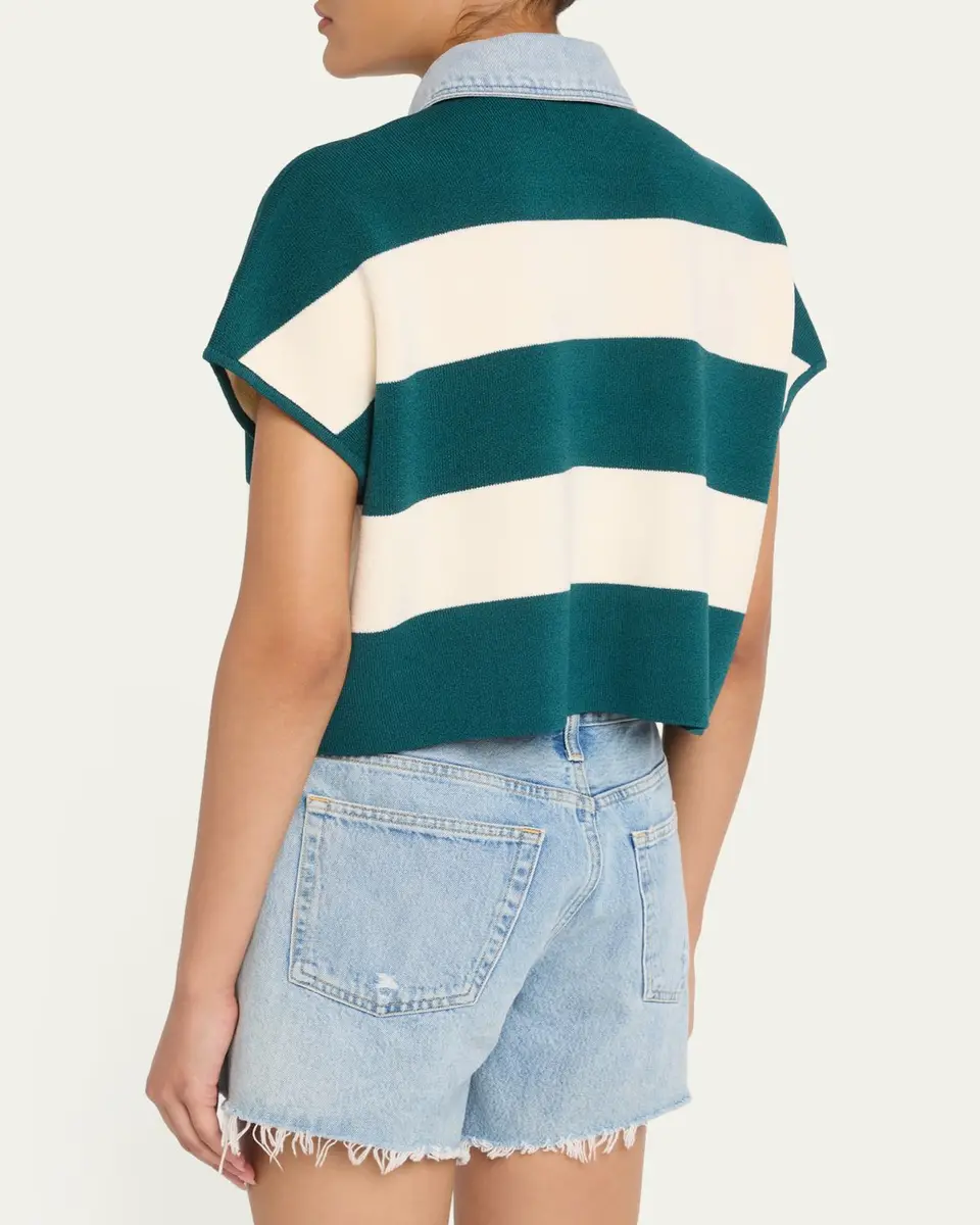 SEROYA Corsa Striped Cotton Top | Thumbnail 3