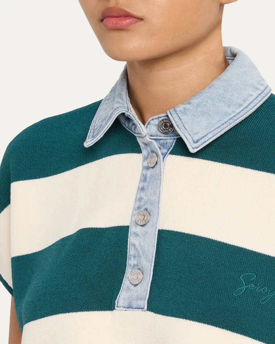 SEROYA Corsa Striped Cotton Top | Thumbnail 5