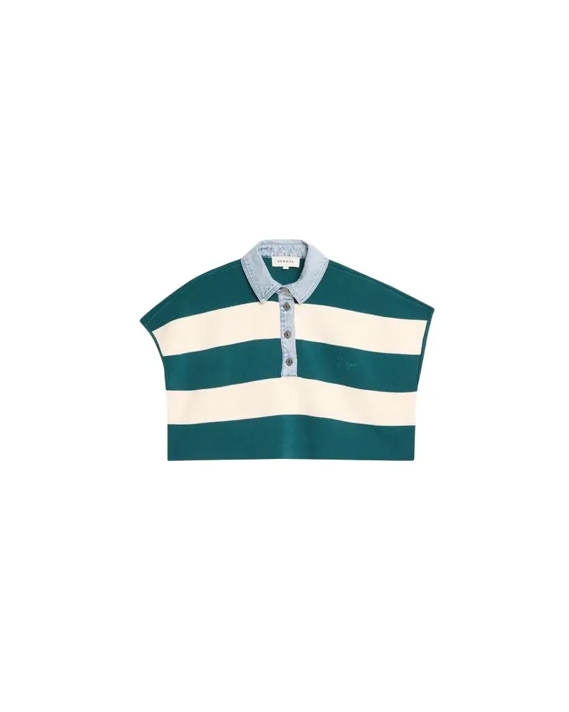 SEROYA Corsa Striped Cotton Top | Image 1 SEROYA Corsa Striped Cotton Top | Image 1