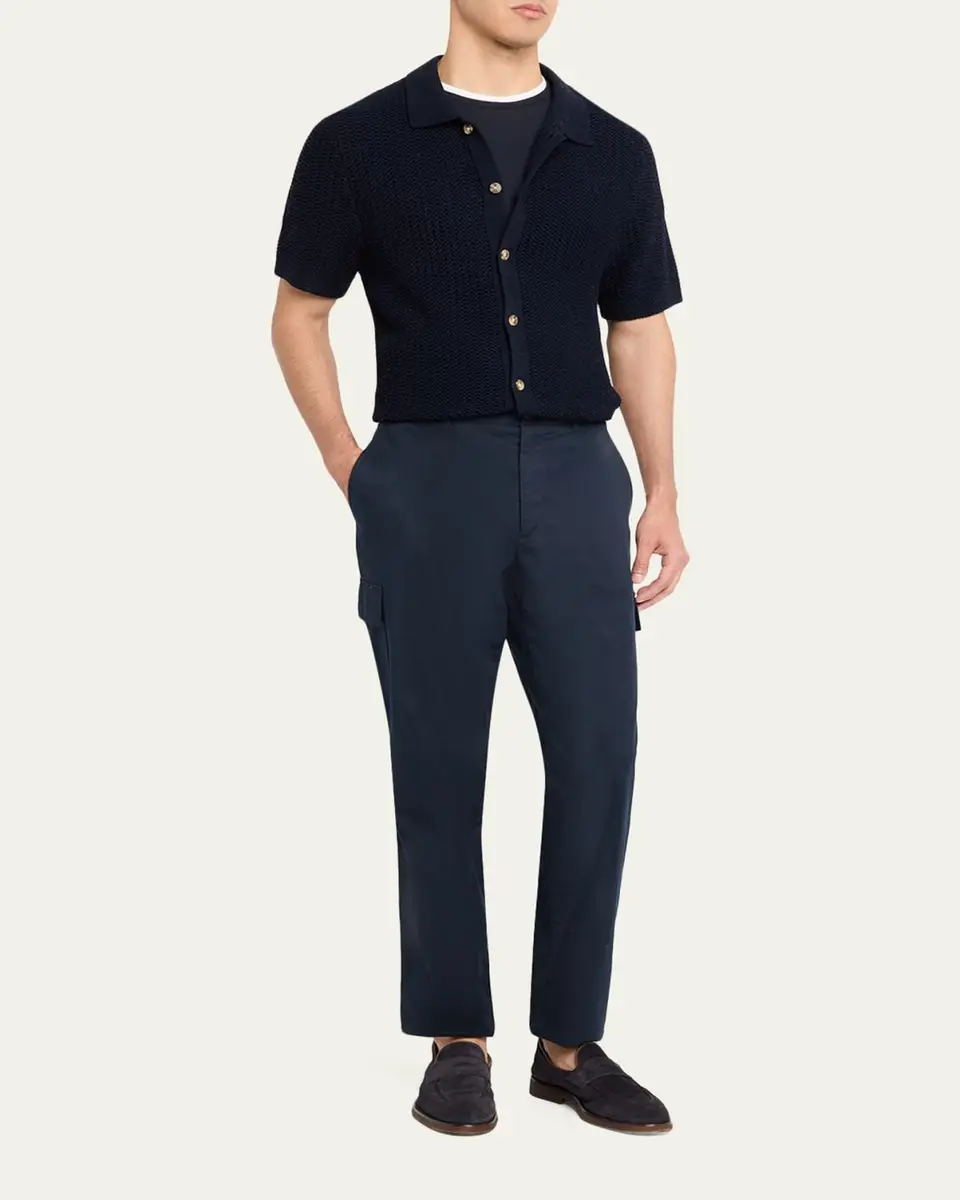 Vince Men's Crochet Button-Down Shirt | Thumbnail 5