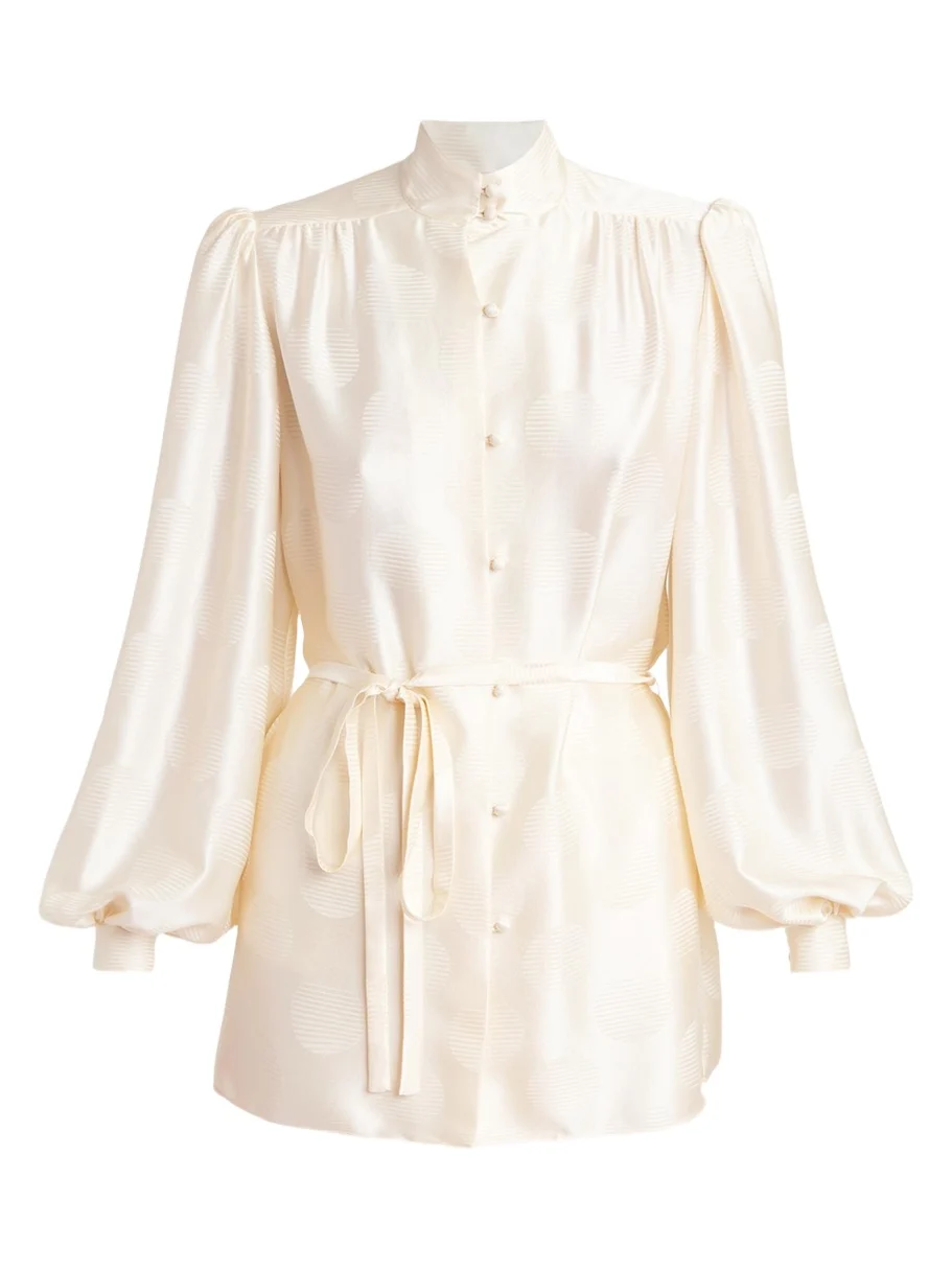Silk Button-Up Blouse