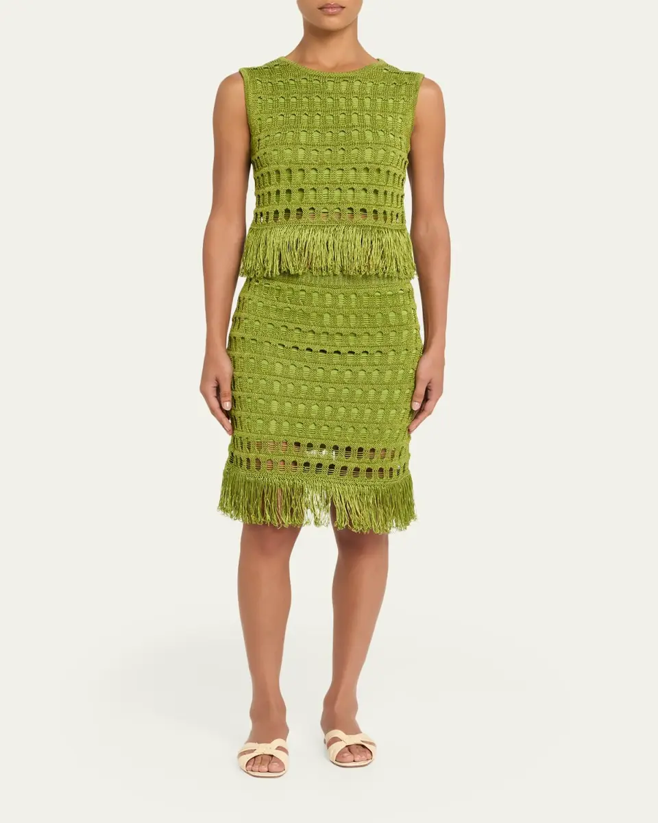 A.L.C. Esme Open-Knit Fringe Top | Thumbnail 2 A.L.C. Esme Open-Knit Fringe Top | Thumbnail 2