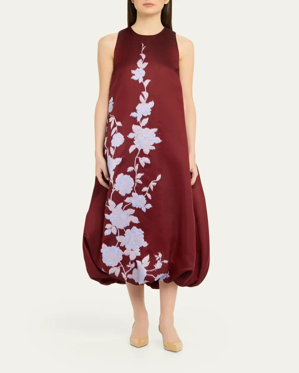 Lela Rose Rose Fil Coupe Sleeveless Midi Bubble Dress | Thumbnail 2 Lela Rose Rose Fil Coupe Sleeveless Midi Bubble Dress | Thumbnail 2
