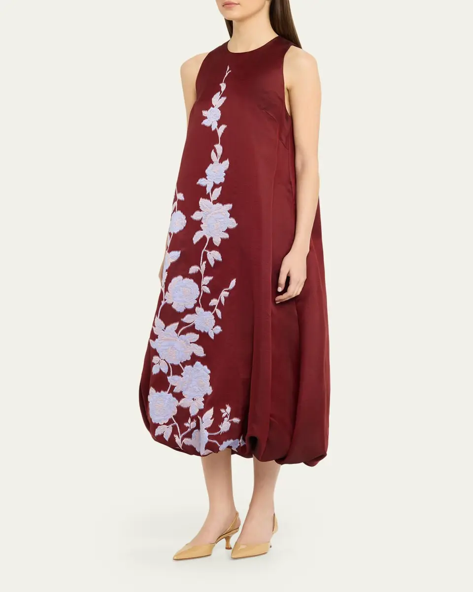 Lela Rose Rose Fil Coupe Sleeveless Midi Bubble Dress | Thumbnail 4 Lela Rose Rose Fil Coupe Sleeveless Midi Bubble Dress | Thumbnail 4