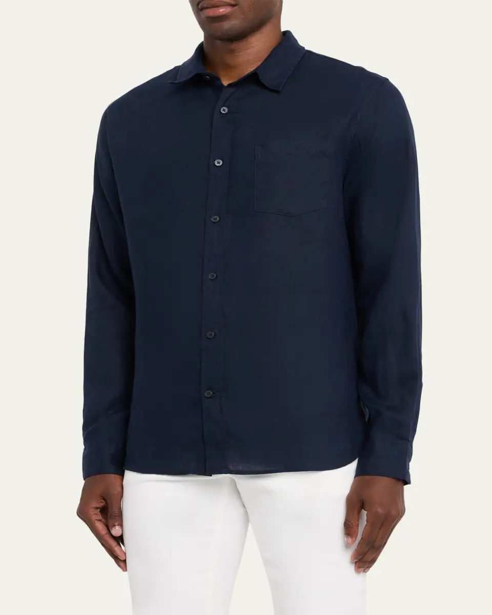 Vince Men's Linen Sport Shirt | Thumbnail 8