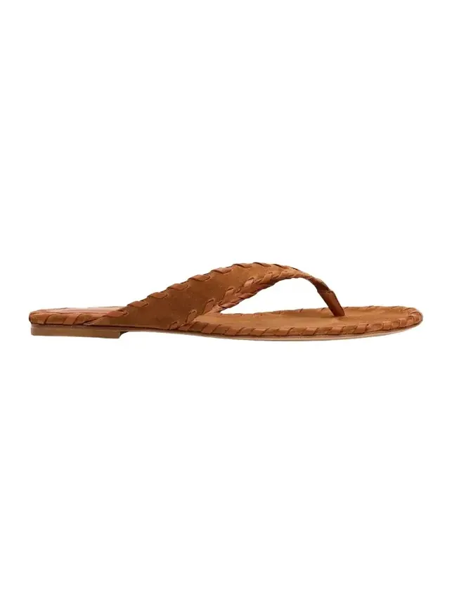 Whipstitch Suede Thong Sandals Whipstitch Suede Thong Sandals