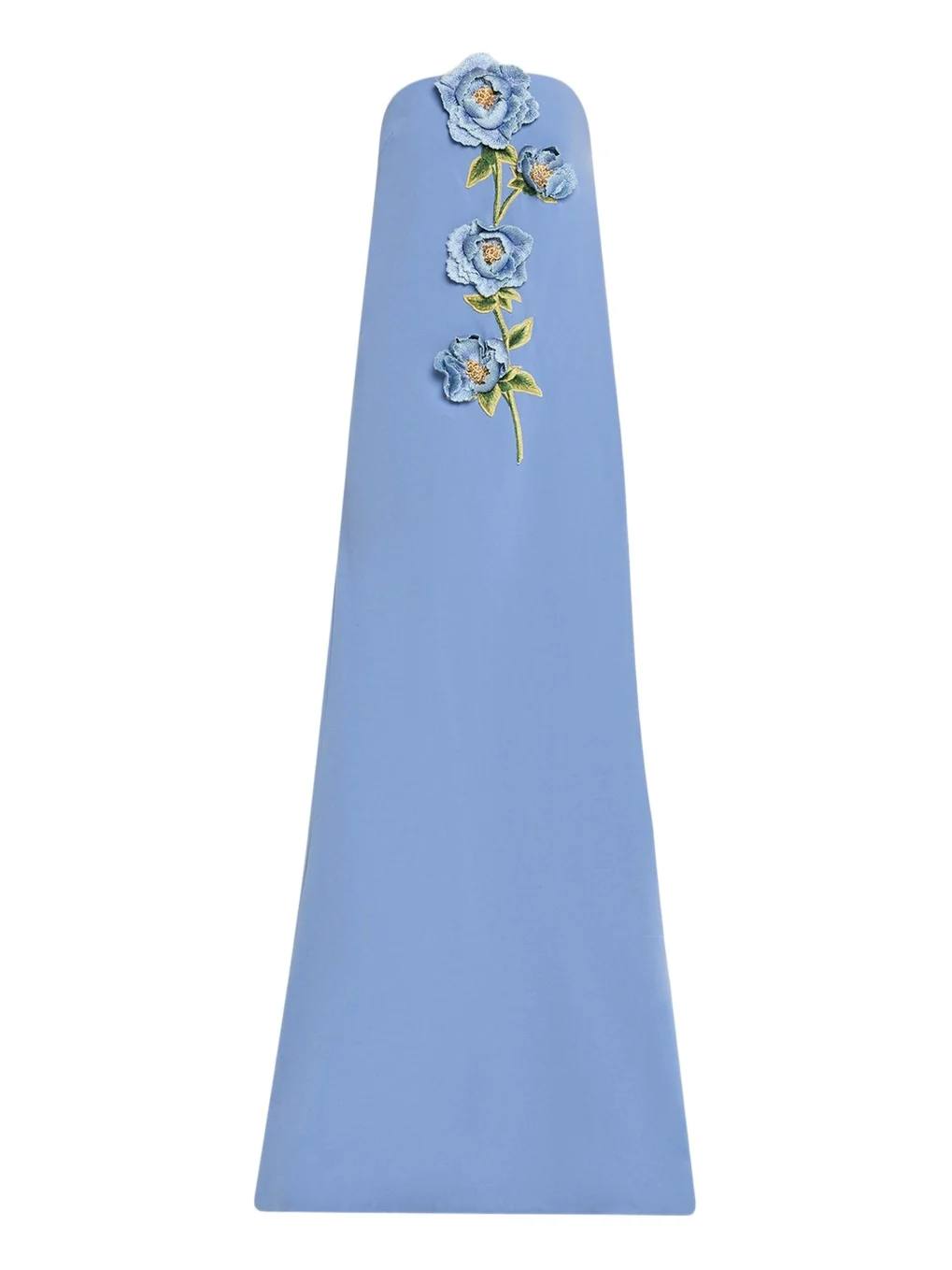 Peony Embroidered Strapless Crepe Gown Peony Embroidered Strapless Crepe Gown