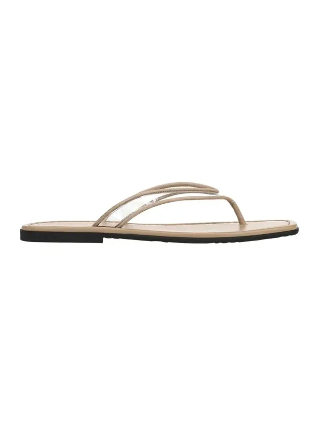 Clea Suede-Trimmed Jelly Thong Sandals