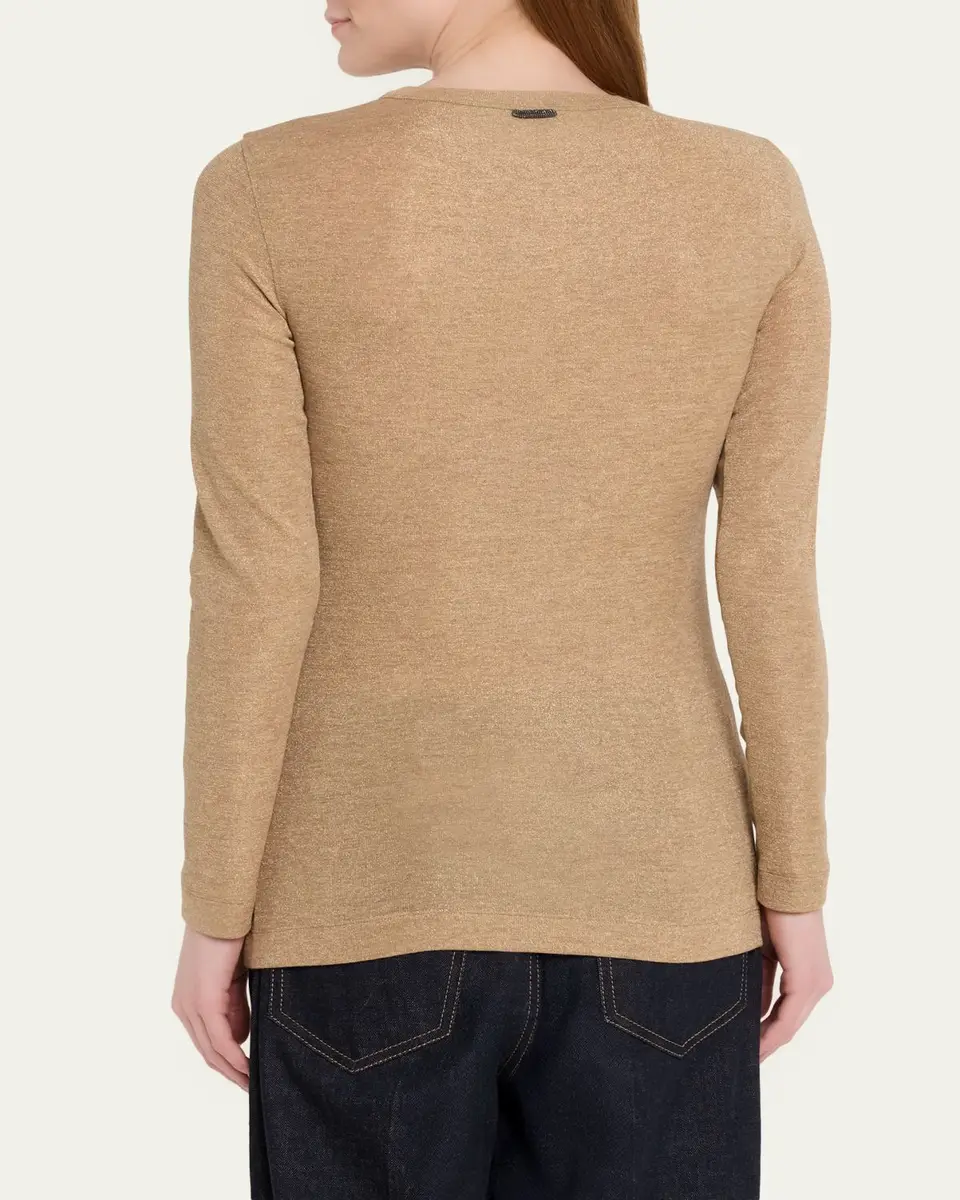 Brunello Cucinelli Sparkling Crewneck Sweater | Thumbnail 3 Brunello Cucinelli Sparkling Crewneck Sweater | Thumbnail 3