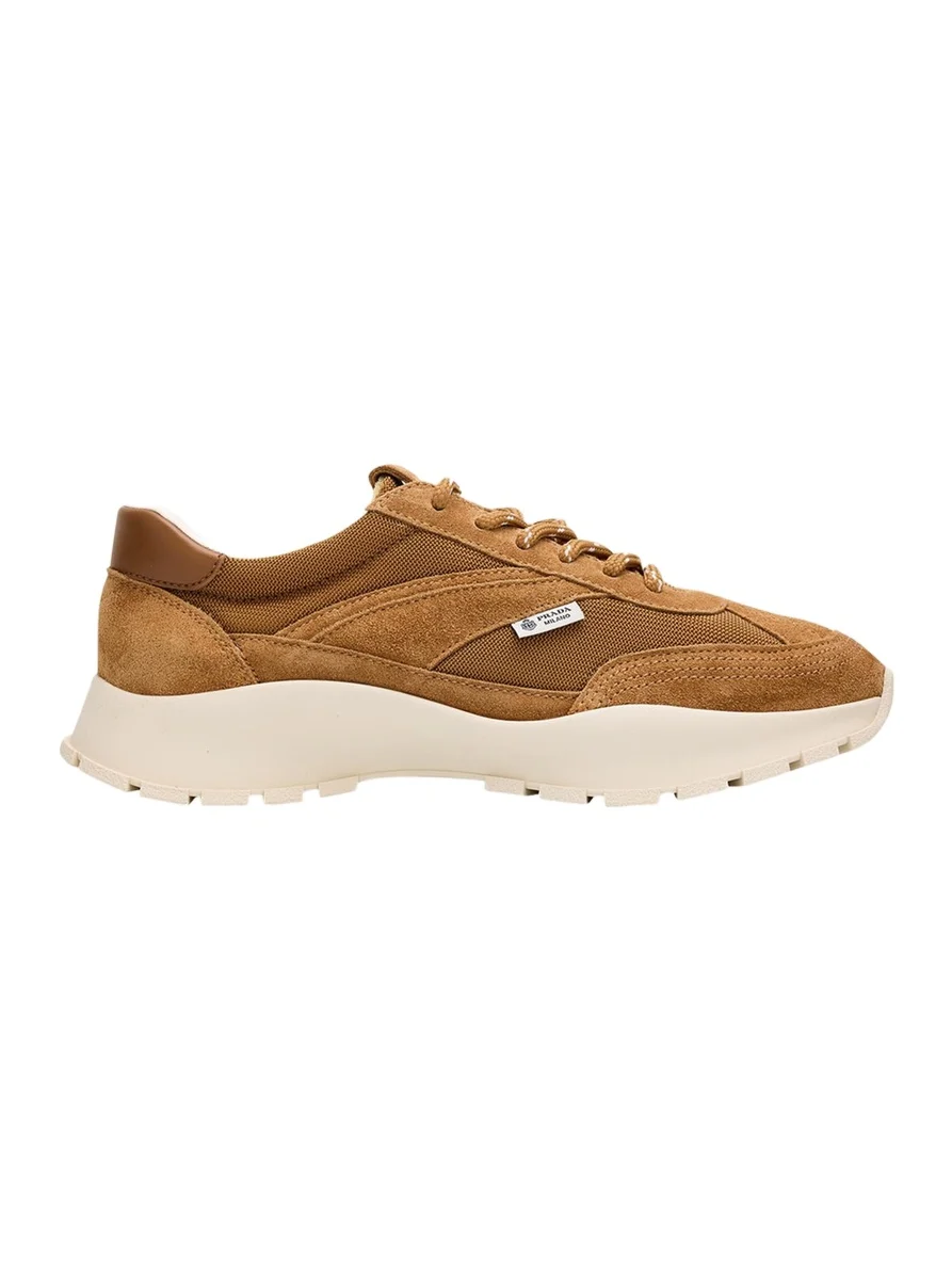 Mesh and Suede Sneakers