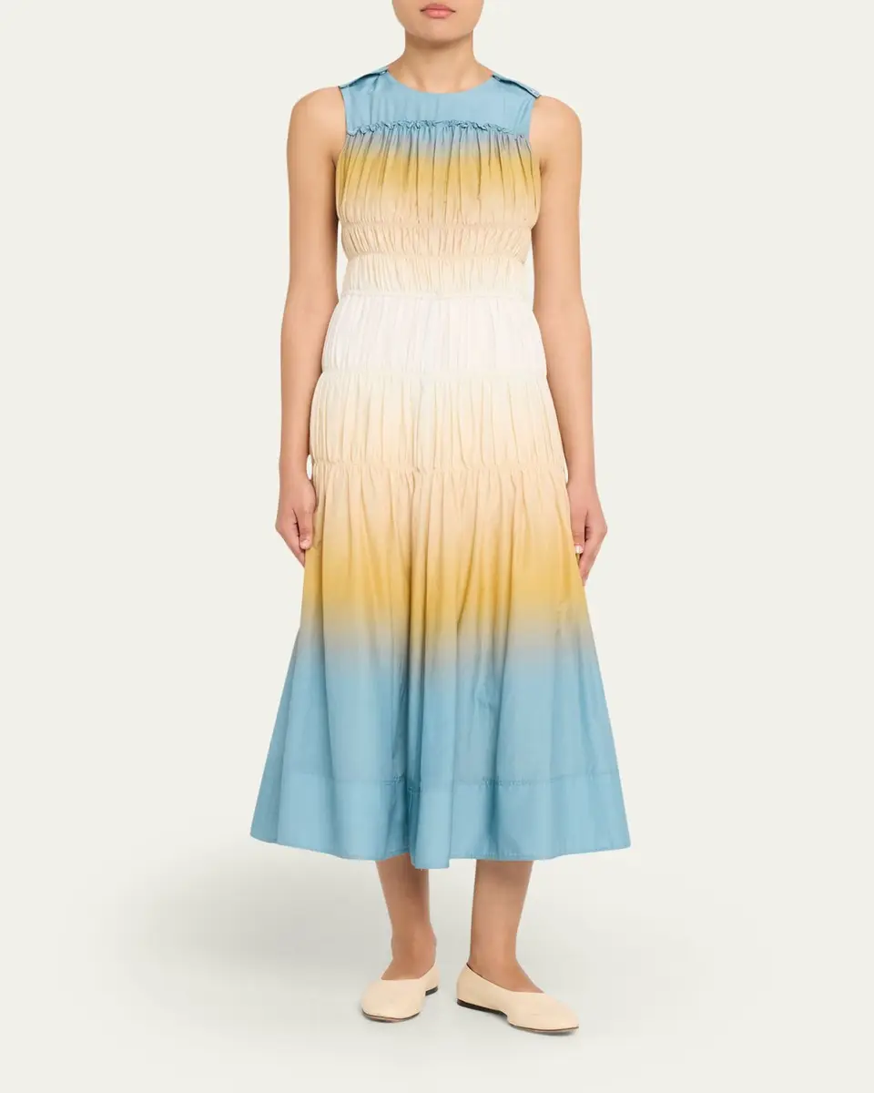 3.1 Phillip Lim Smocked Ombré Voile Midi Dress | Thumbnail 2 3.1 Phillip Lim Smocked Ombré Voile Midi Dress | Thumbnail 2