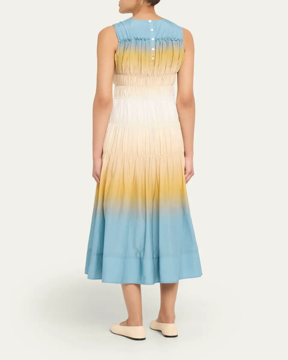 3.1 Phillip Lim Smocked Ombré Voile Midi Dress | Thumbnail 3 3.1 Phillip Lim Smocked Ombré Voile Midi Dress | Thumbnail 3