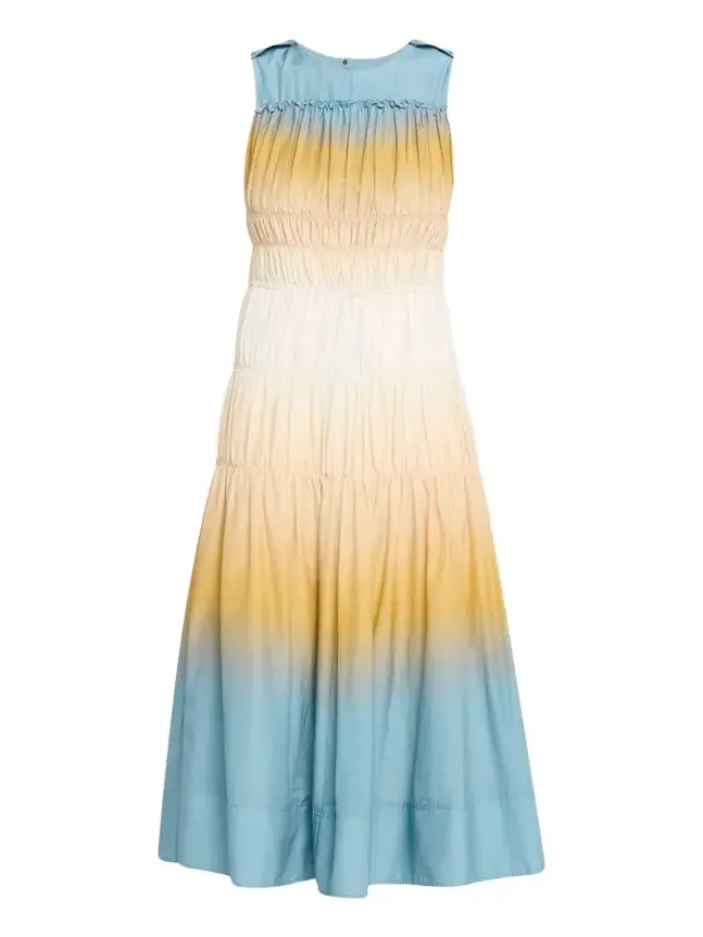 3.1 Phillip Lim Smocked Ombré Voile Midi Dress