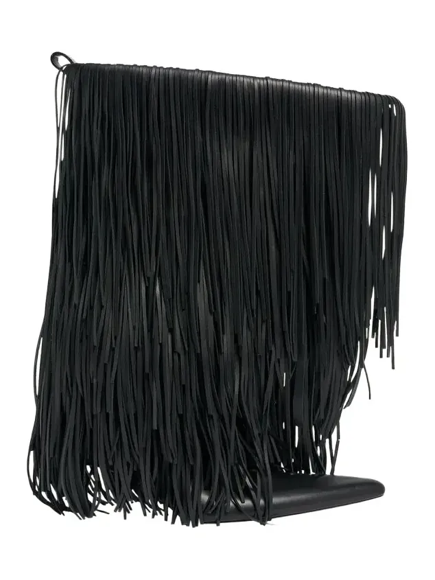 Avenue Fringe Leather Booties