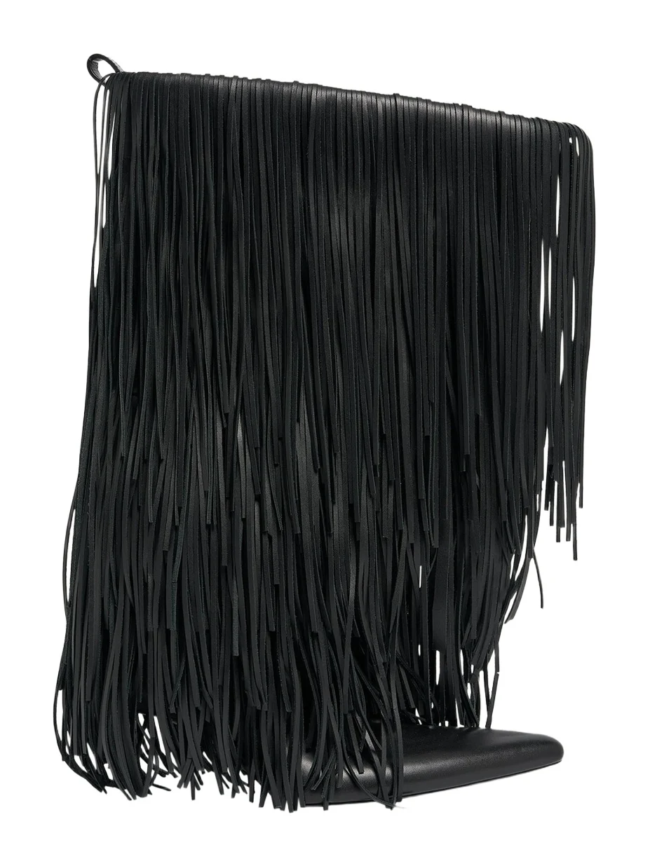 Balenciaga Avenue Fringe Leather Booties