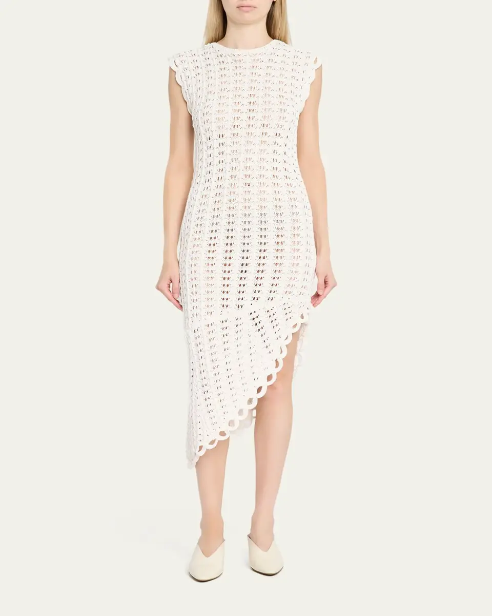 Loulou de Saison Malena Asymmetric Crochet Dress | Thumbnail 2 Loulou de Saison Malena Asymmetric Crochet Dress | Thumbnail 2
