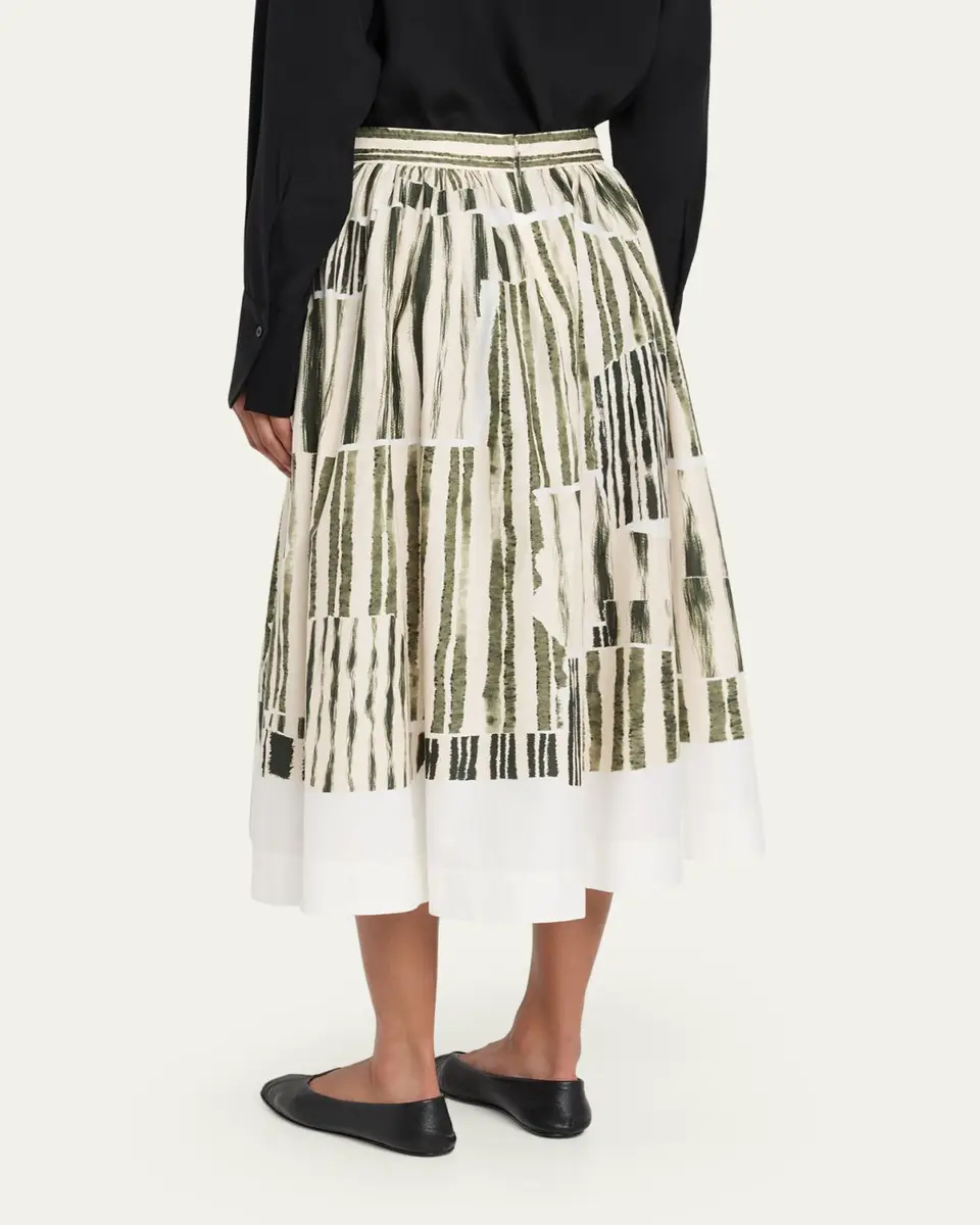 Jason Wu Collection Stripe Collage A-Line Midi Skirt | Thumbnail 3