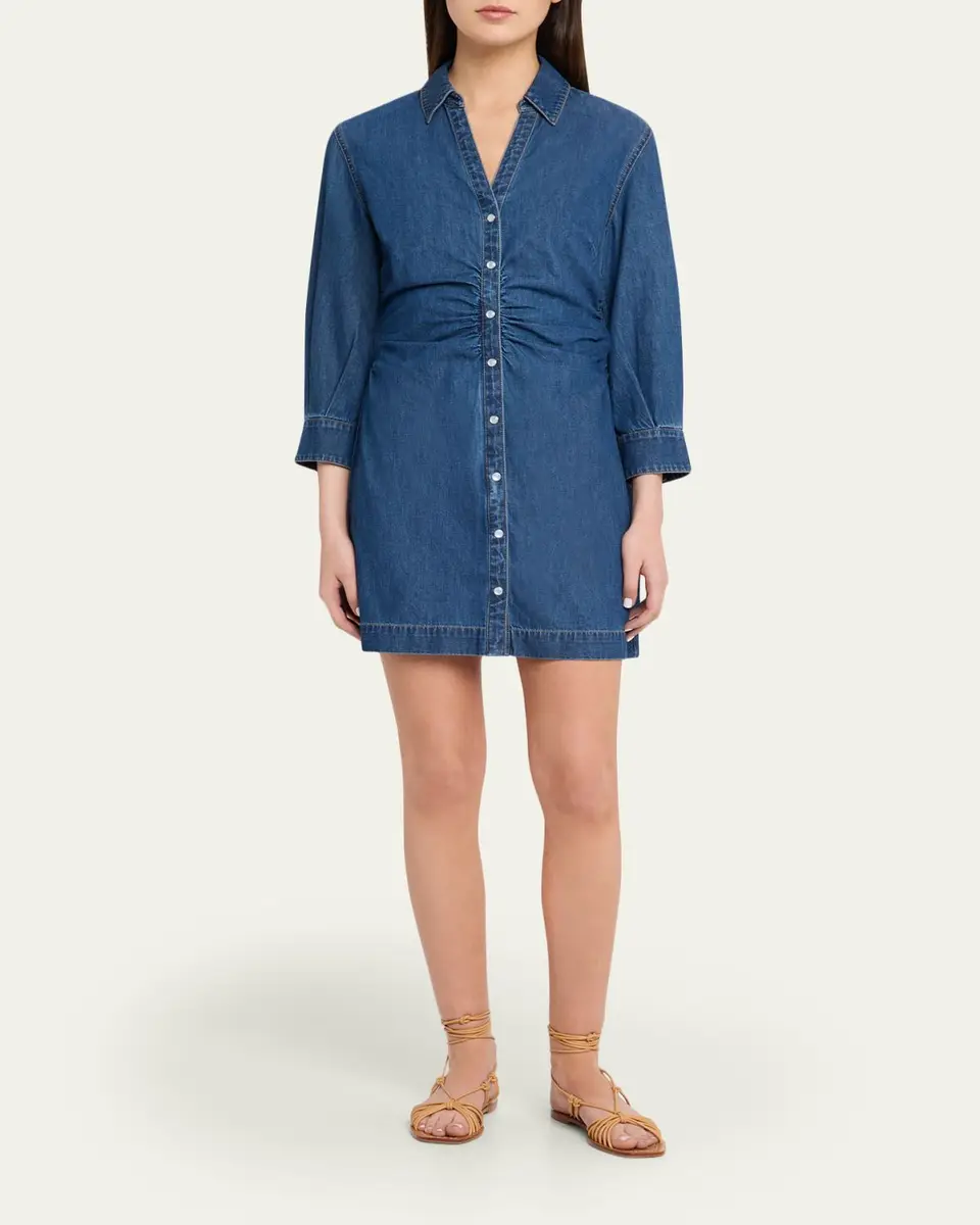 Veronica Beard Maura Denim Mini Dress | Thumbnail 2 Veronica Beard Maura Denim Mini Dress | Thumbnail 2