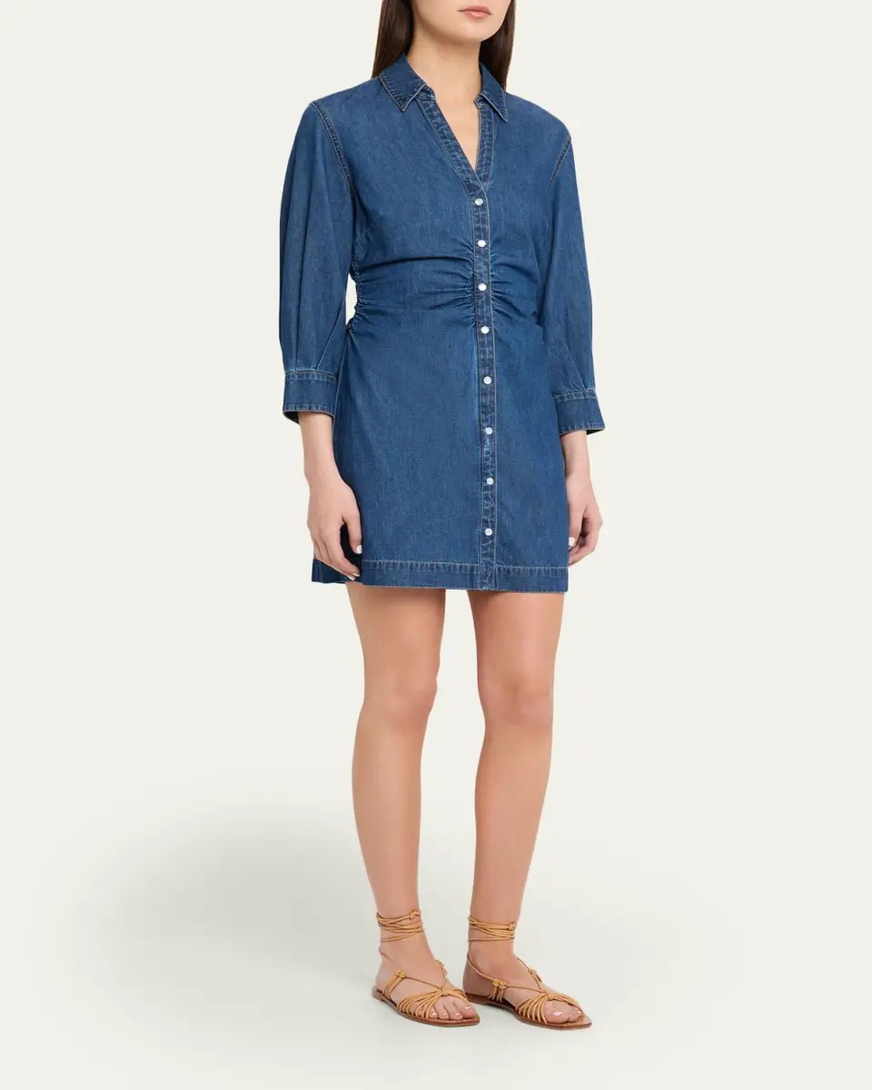Veronica Beard Maura Denim Mini Dress | Thumbnail 4 Veronica Beard Maura Denim Mini Dress | Thumbnail 4