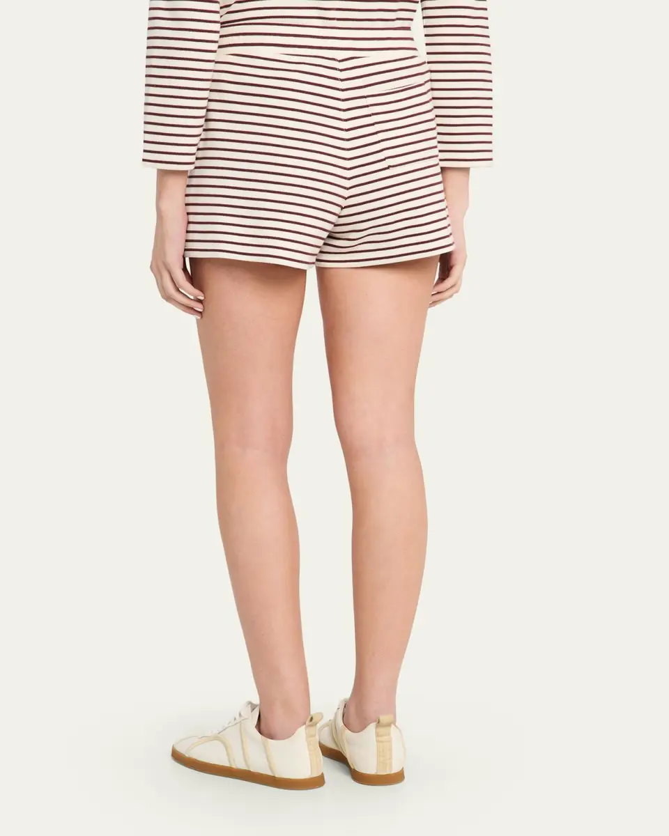 Veronica Beard Brighton Striped Knit Shorts | Thumbnail 3