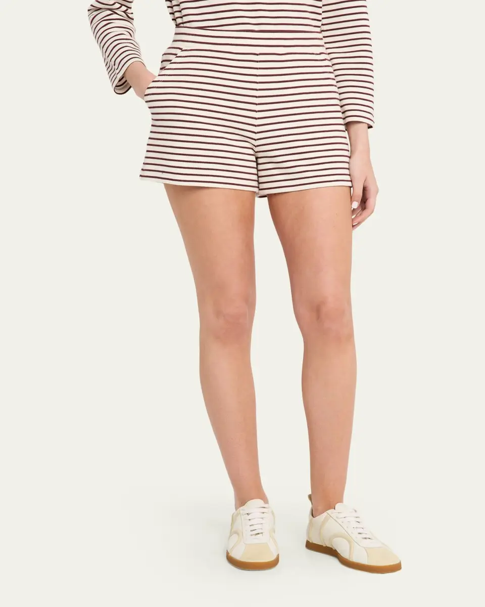 Veronica Beard Brighton Striped Knit Shorts | Thumbnail 4