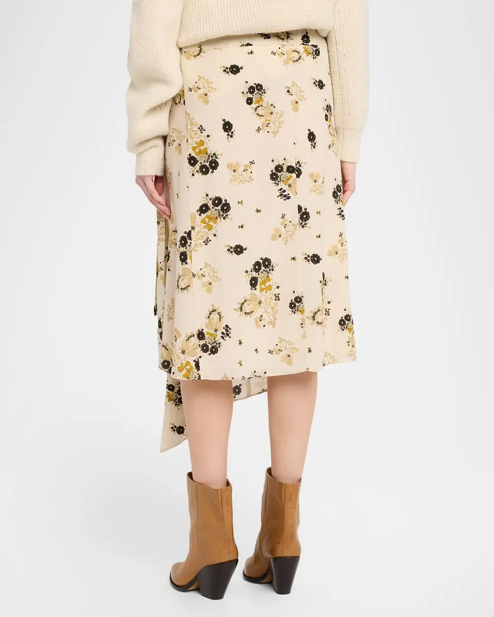 Isabel Marant Faniry Floral Asymmetric Silk Skirt | Thumbnail 2 Isabel Marant Faniry Floral Asymmetric Silk Skirt | Thumbnail 2